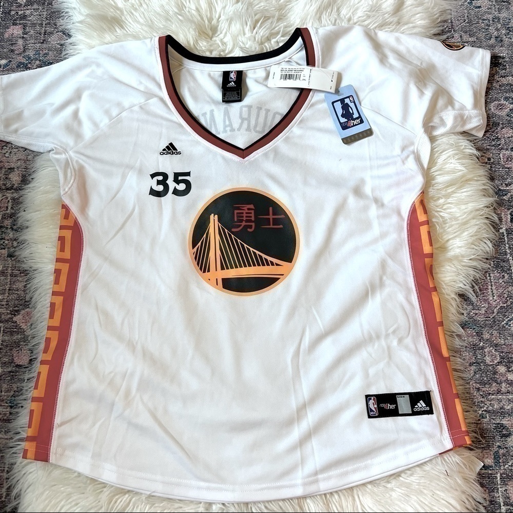 Nwt Golden State Warriors Replica Jersey #35 Kevin Durant Chinese Women’s XXL